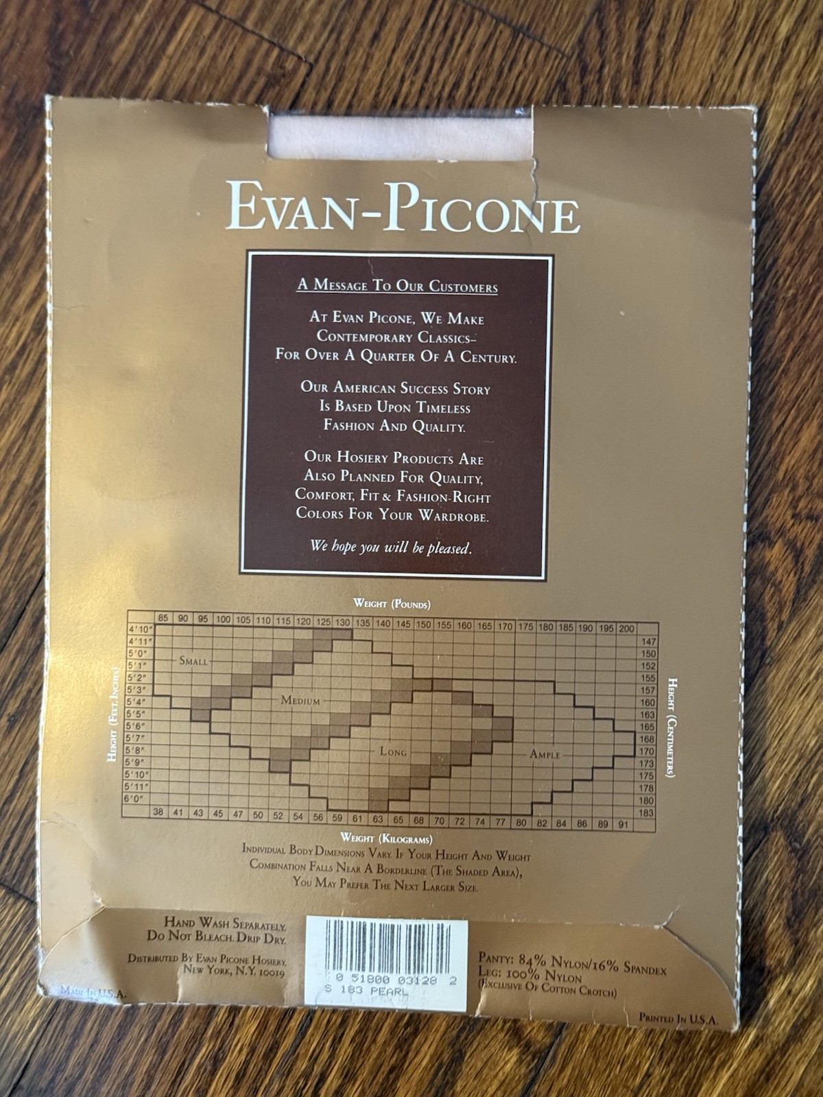 Evan Picone Silkee Sheer Pantyhose Pearl Nude Cotton Shield Sandalfoot S 1990s