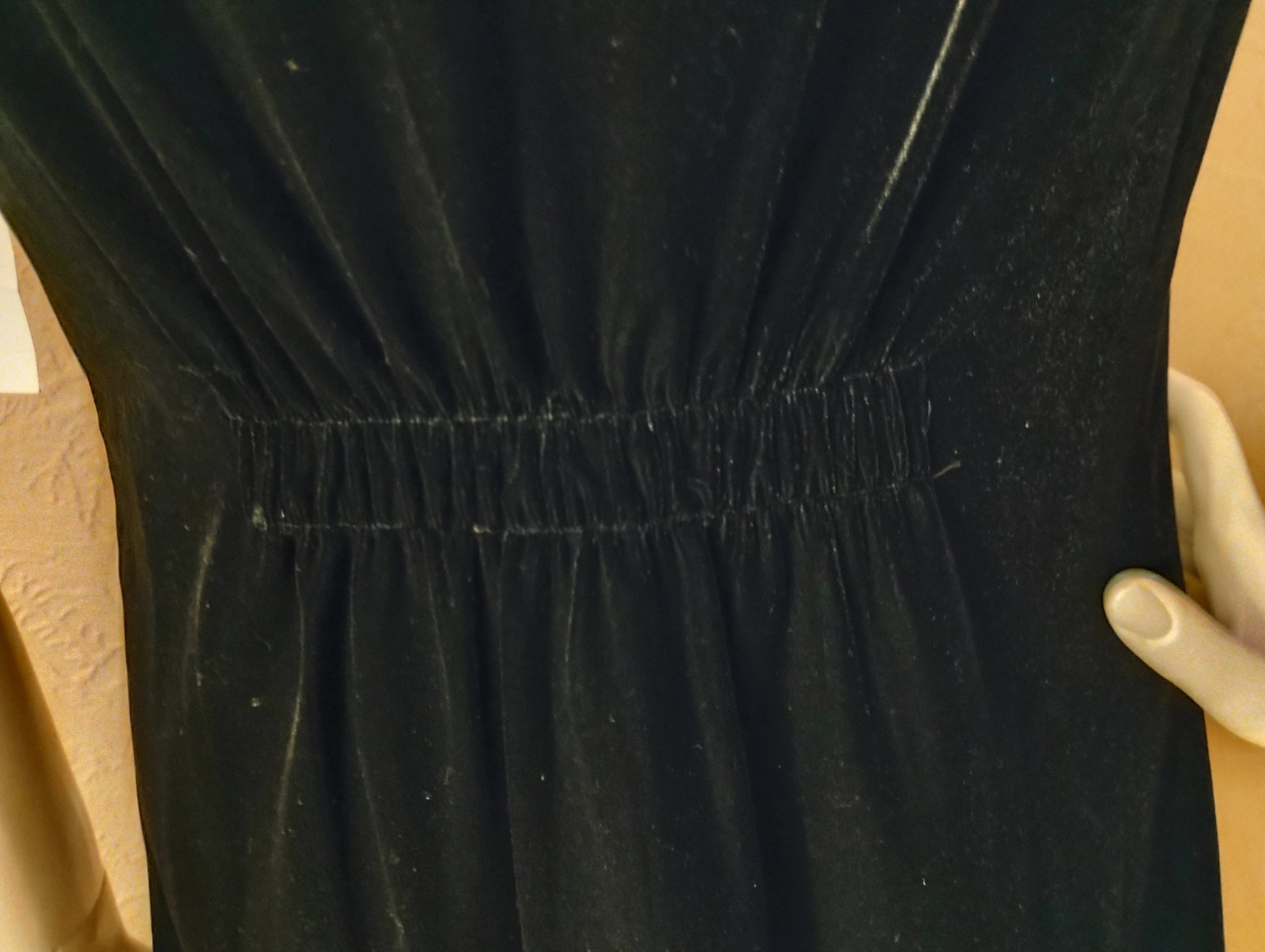 NWT 90’s „Essentials by ABS” Velvet with Geometric Satin Petal Trim Dress 8 $328