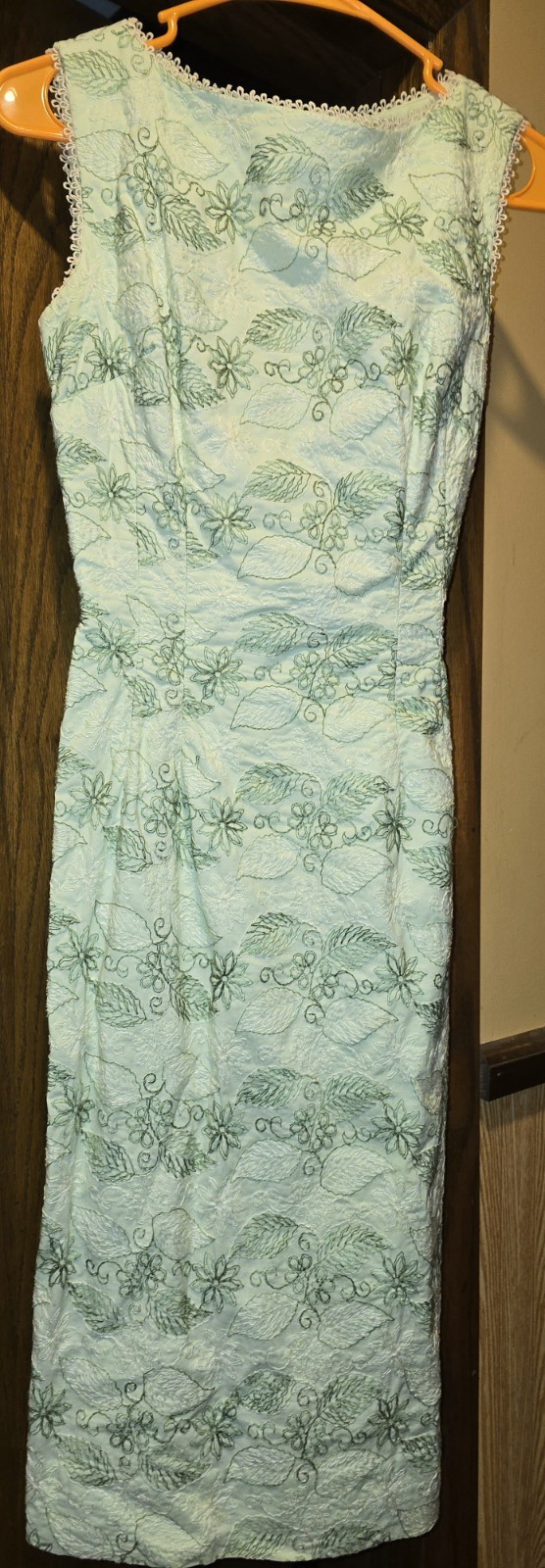 Vintage Helen Whiting Green Floral Pencil Dress