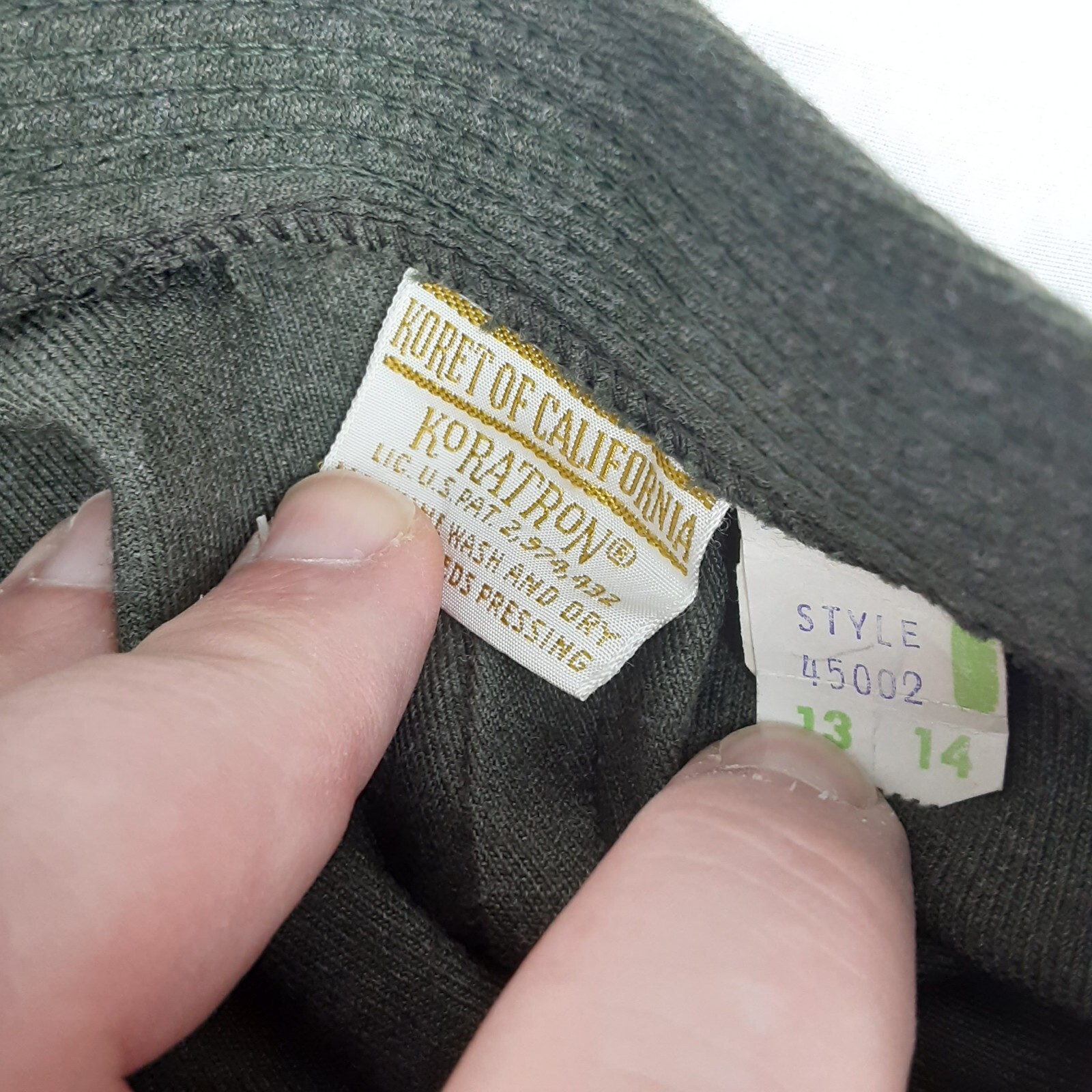 Koret Of California Skirt Adult 13 14 Green Zip Straight Vintage Dress Work