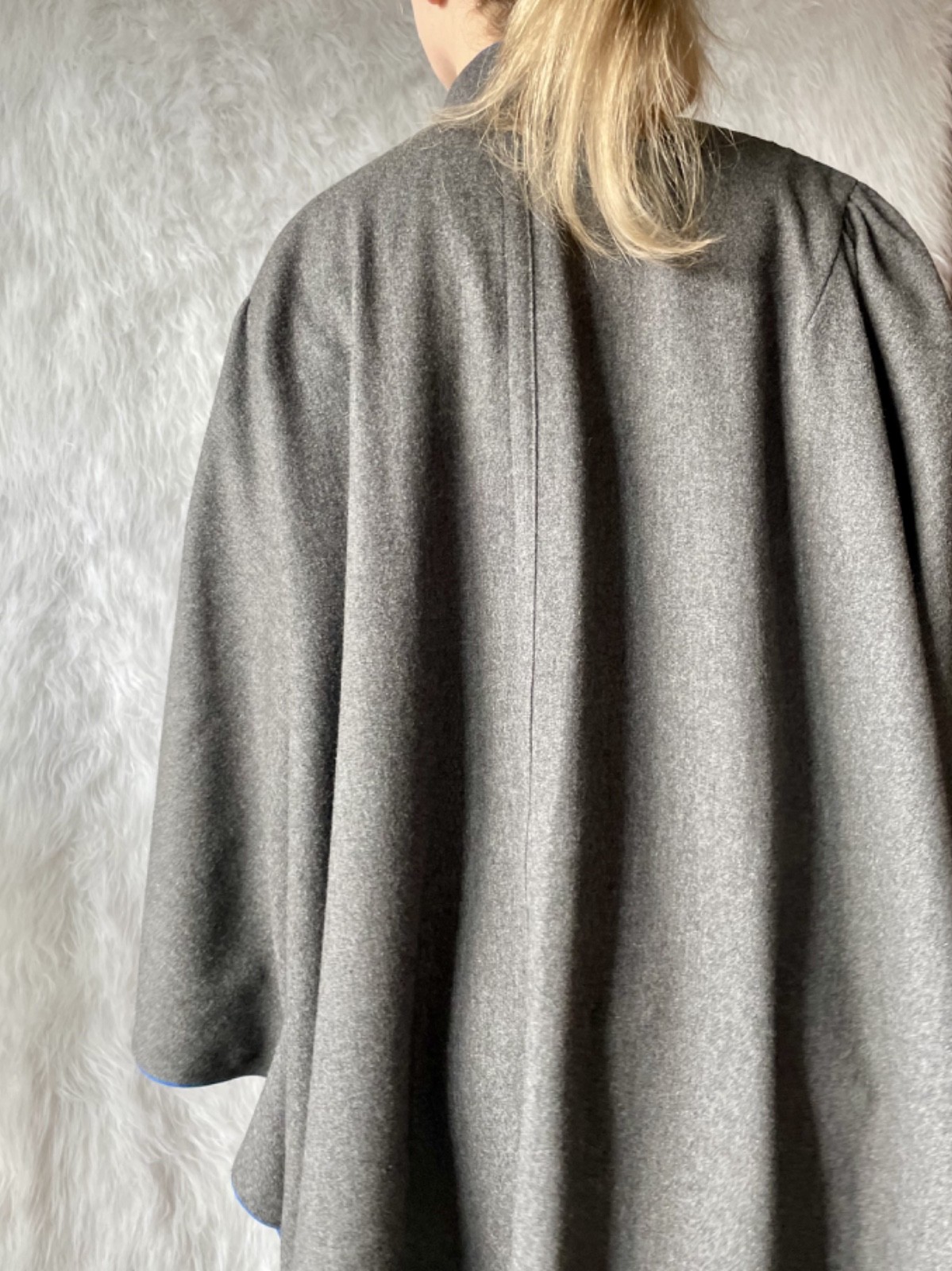 Vintage West Germany Wool Cape Coat | Avant-Garde Oversized Cloak | Minimalism