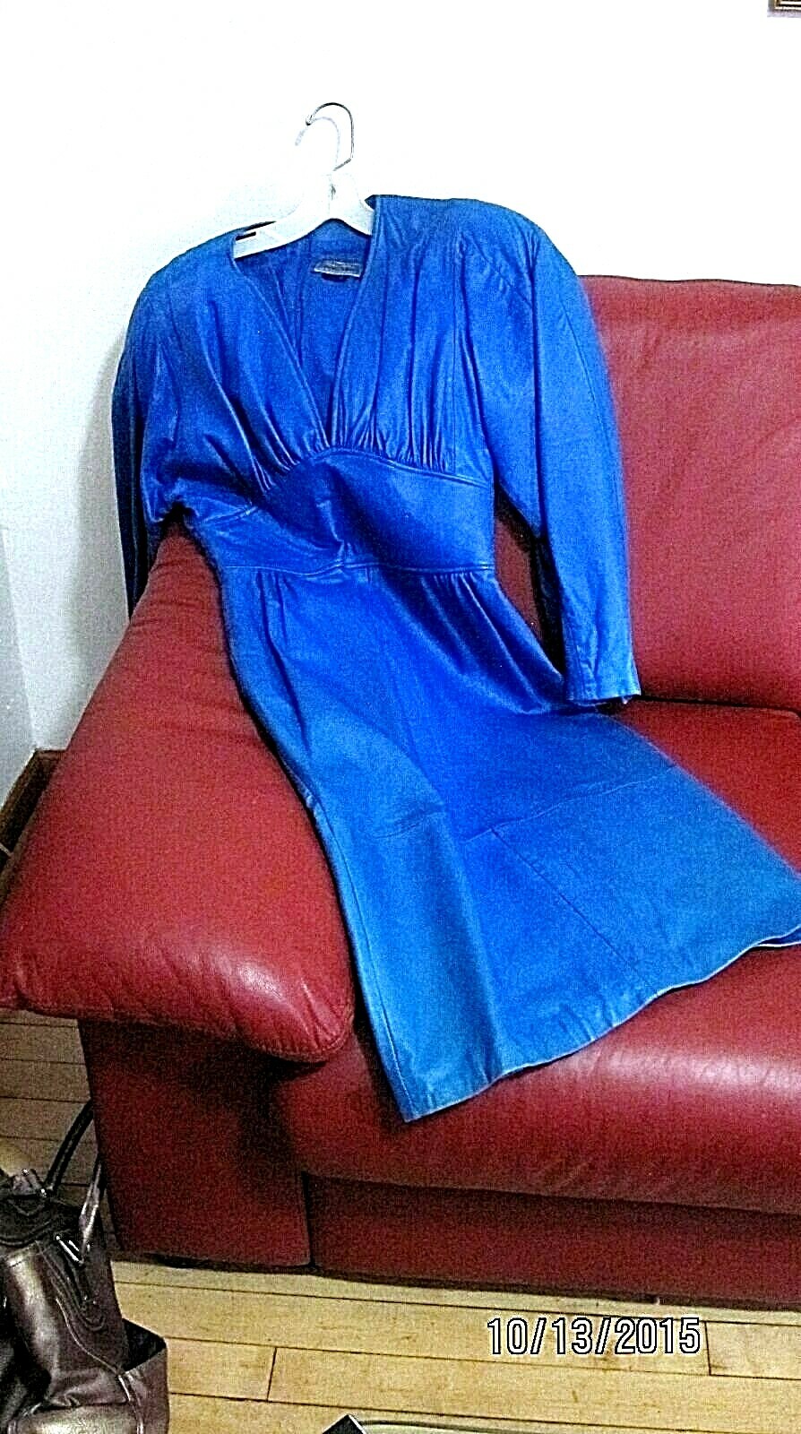 North Beach Leather Women’s Medium Cobalt Blue Dress