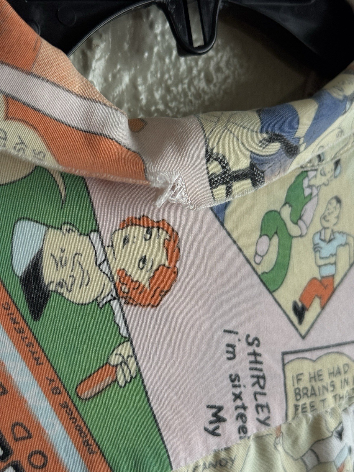 1980’s Hysteric Et Vous Comic Rayon Blouse made in France Size 2