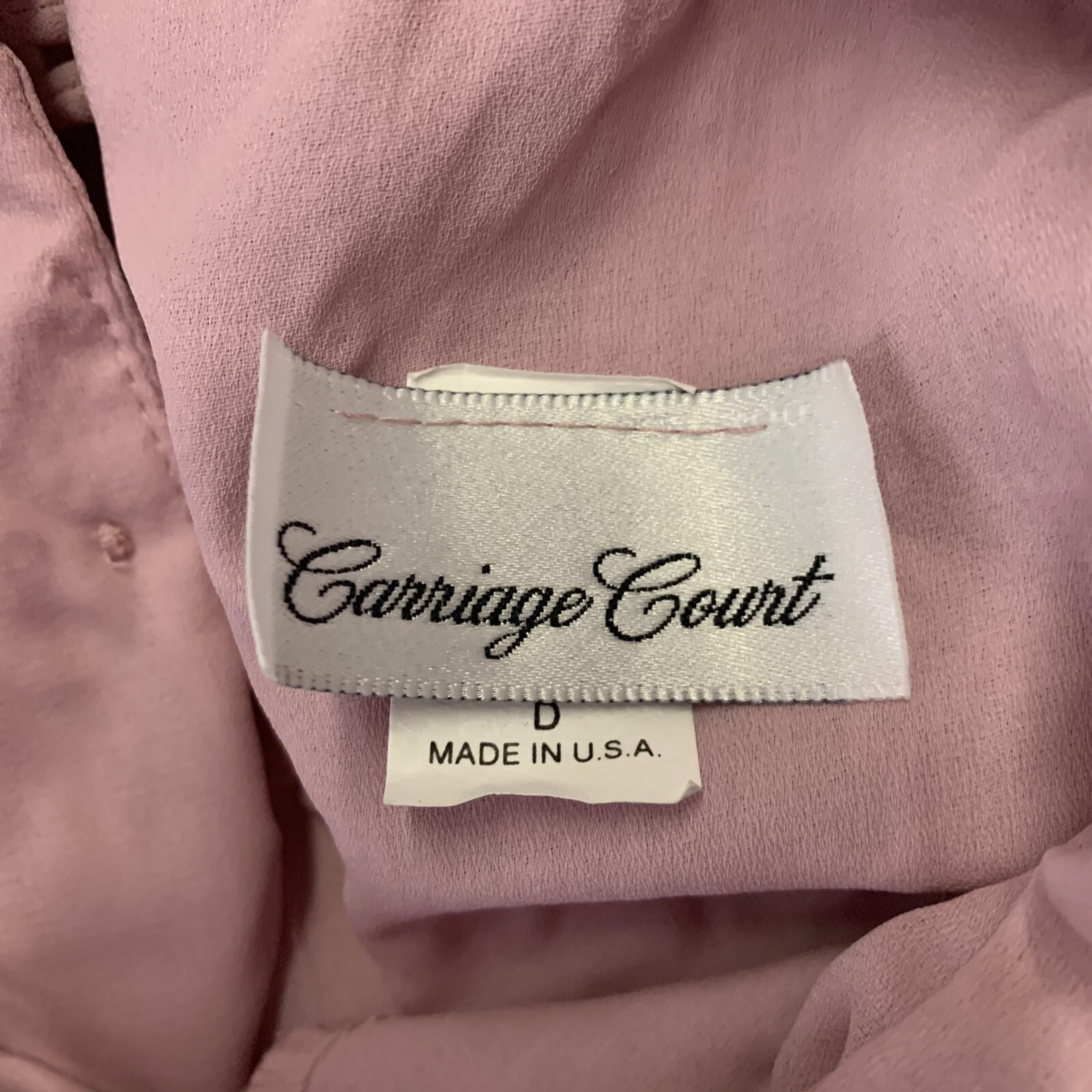 Vintage Dress Size 16 Carriage Court Light Pink Shoulder Pads Long Sleeve 80s