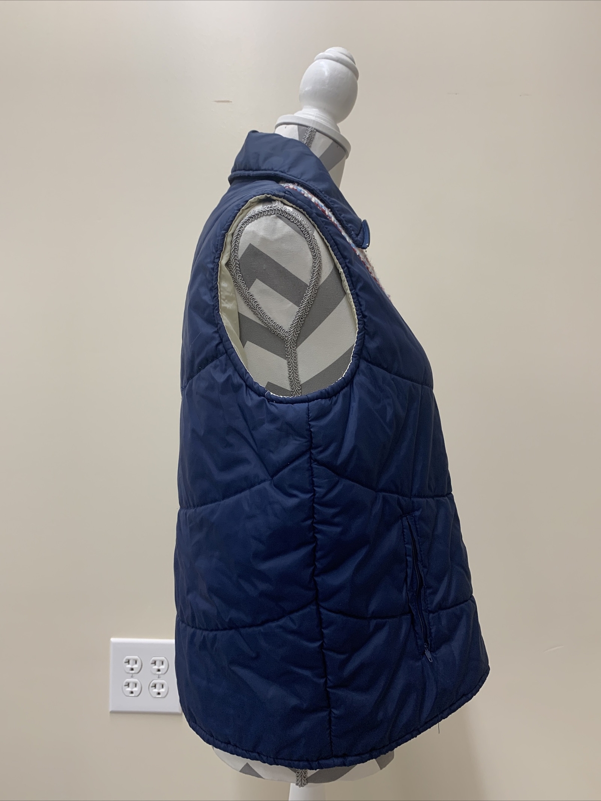 Vintage Andy Johns International Women’s Winter Vest Ski Size Medium Navy FS