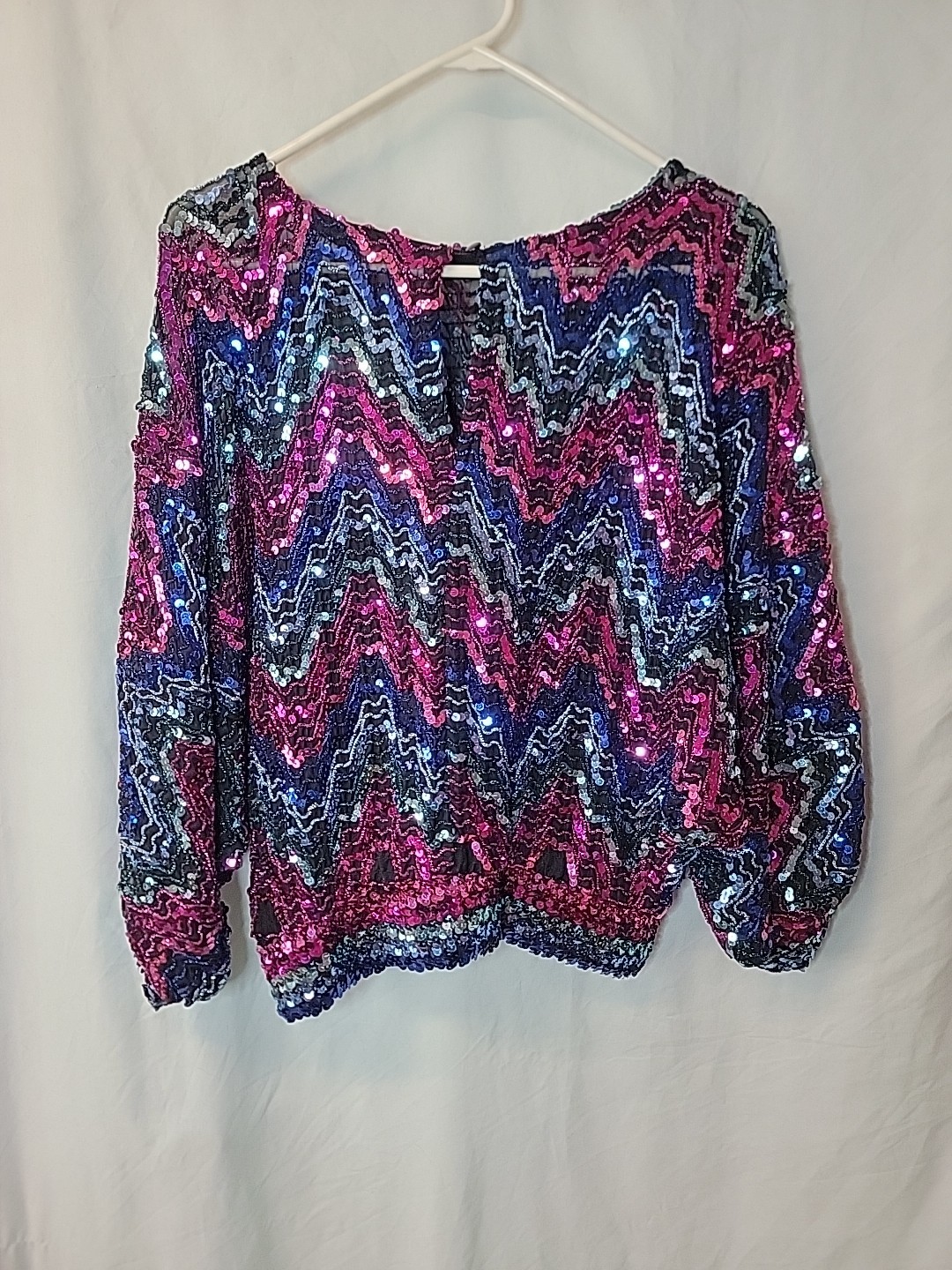 Vintage Rob Hill For Mister Jay Sequin Sheer Pullover Top