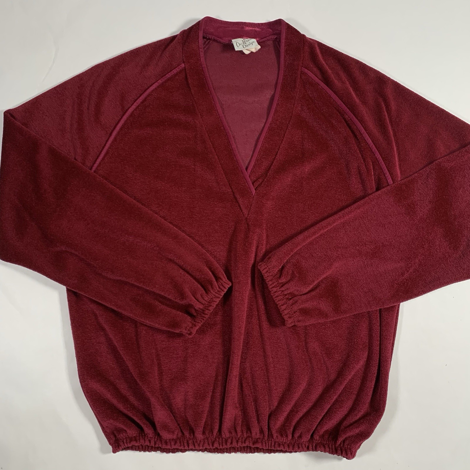 VTG 70s DeWeese Terry Cloth Velour Swim Sweat Suit Set Women Medium Pool Lounge