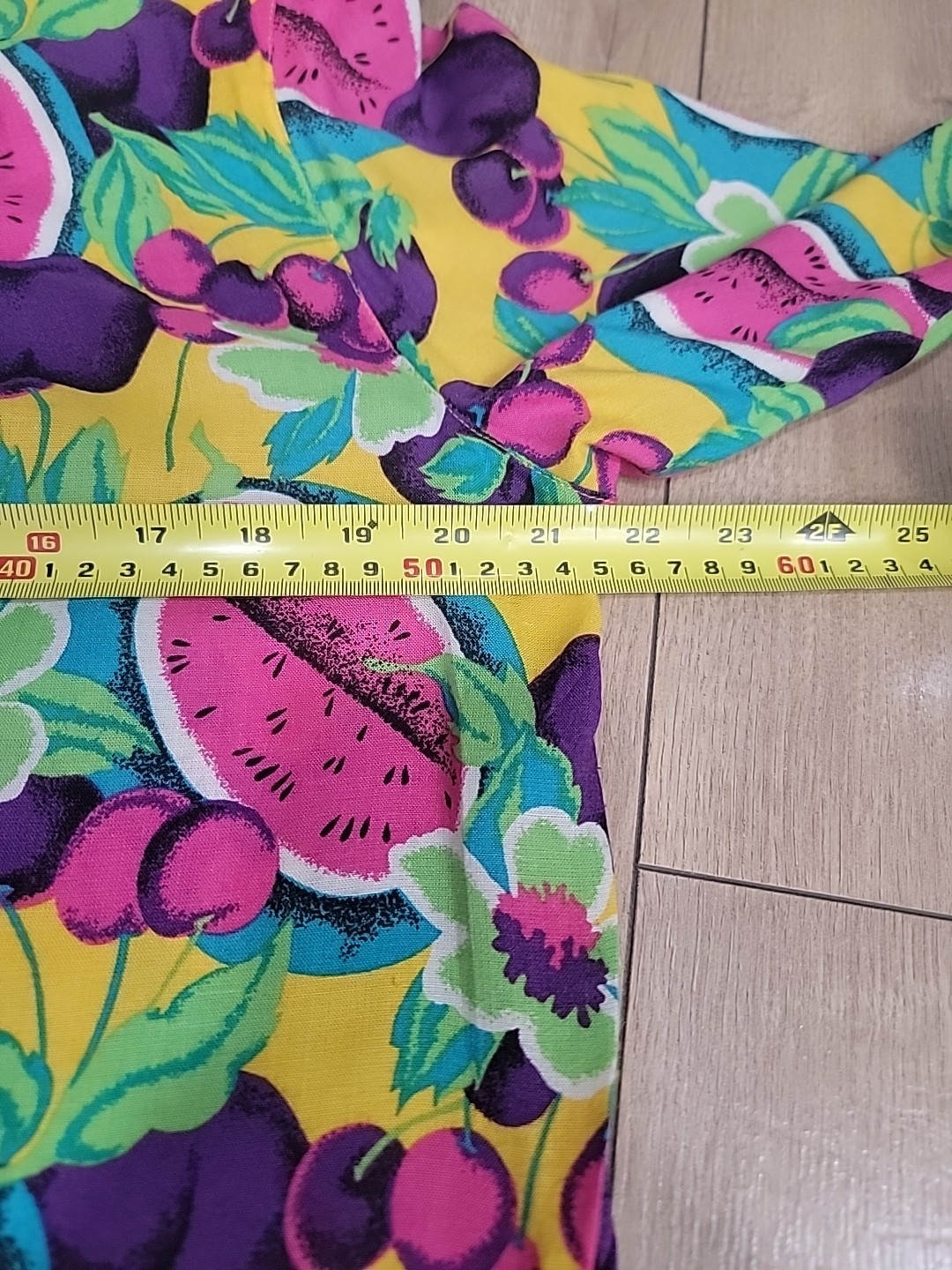 VTG’80s Claudia Kitsch Fruit Print Blazer Jacket Watermelon Cherry Pop Art Deco