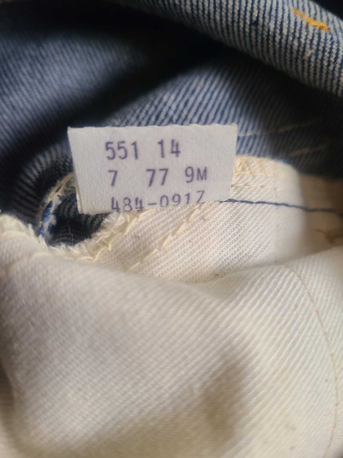 VTG Levi’s 551 14 Dura Plus W24 X 27L 10″ Big Bell Bottom Deadstock Orange Tab