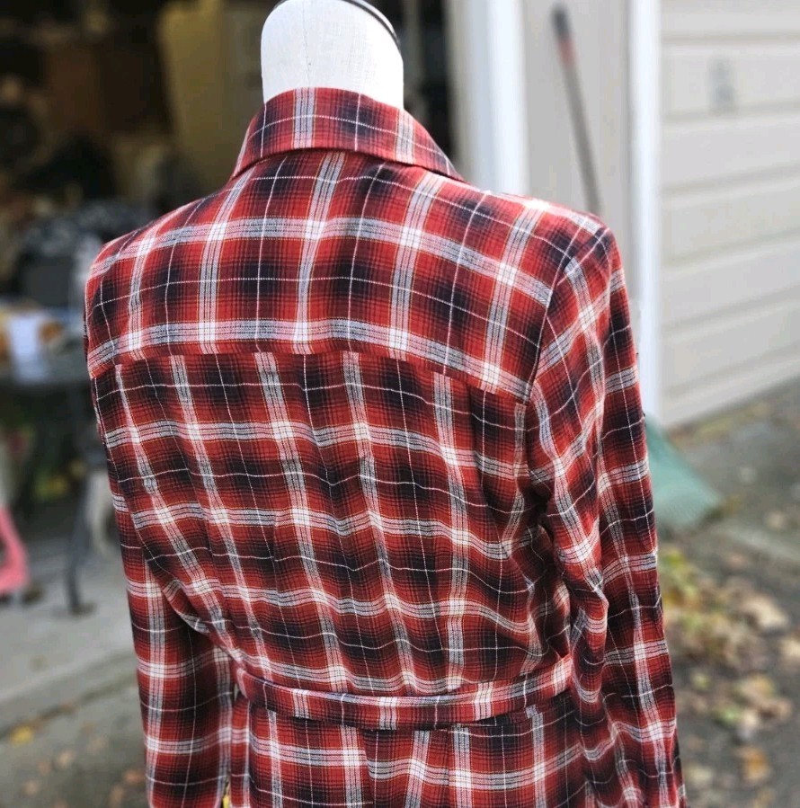 Universal Thread Boho Hippie Plaid Dress Size L Long