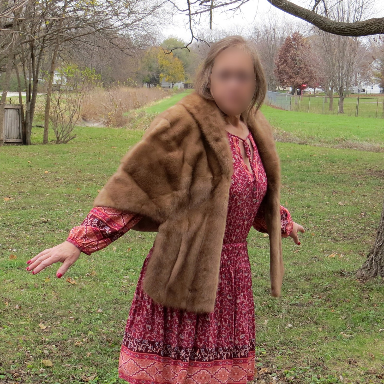 70’s Mink Stole Luxurious Autumn Haze Fully Lined Vintage from Cox’s Waco TX
