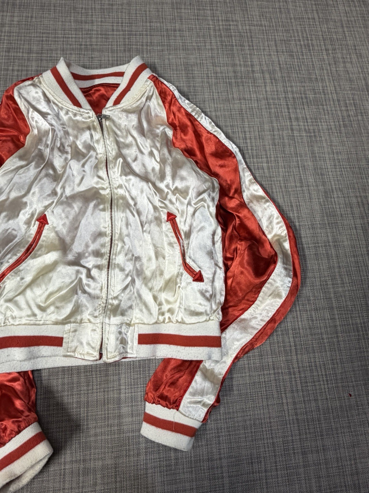 VTG Sukajan Souvenir Jacket, Woman’s Sz S Japanese-Style Embroidery Reversible