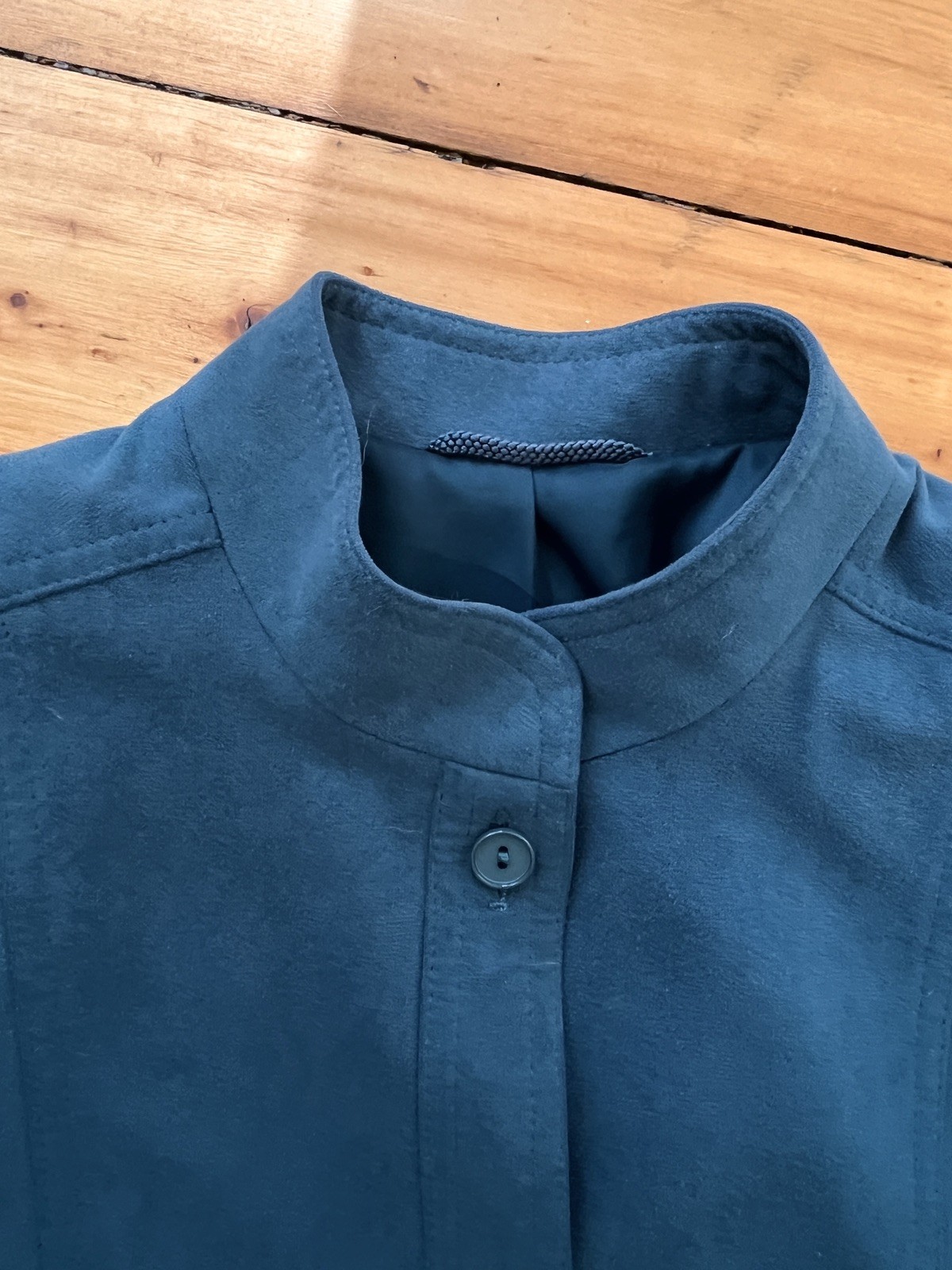 Vintage Faux Suede Teal 80’s/90’s Jacket Made in West Germany