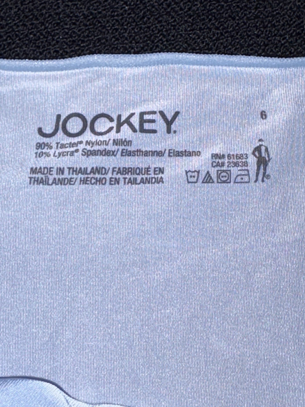 Jockey Y2K Panty Underwear Baby Blue 6 M Brief Hi-Cut Very Soft