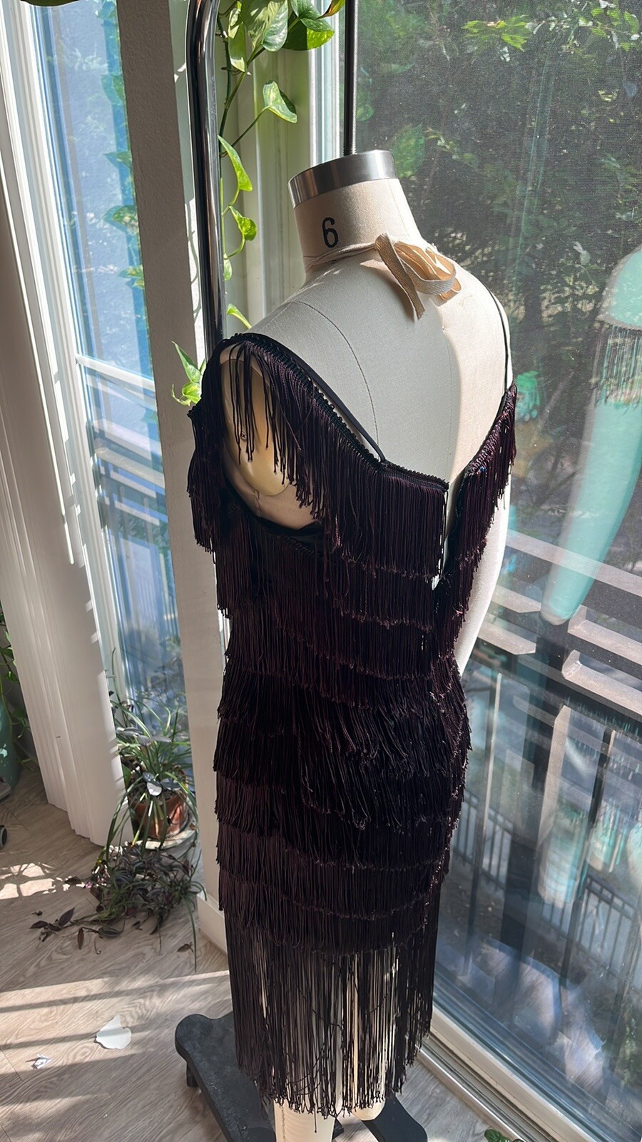 Vintage 80s TD4 by Electra Fringed Flapper Dress
