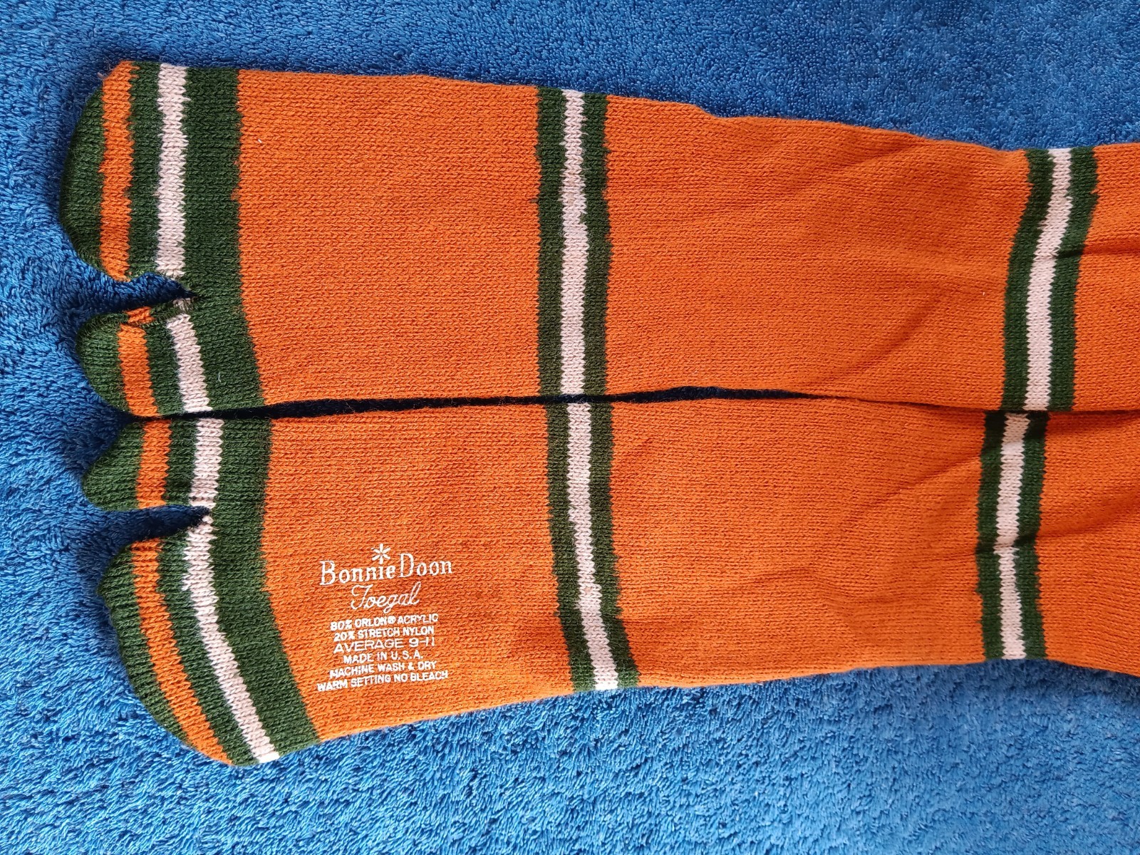 1970s Vtg Toegal Socks Tube Sox Knee Hi 9-11 Orlon Acrylic Nylon BONNIE DOON HTF
