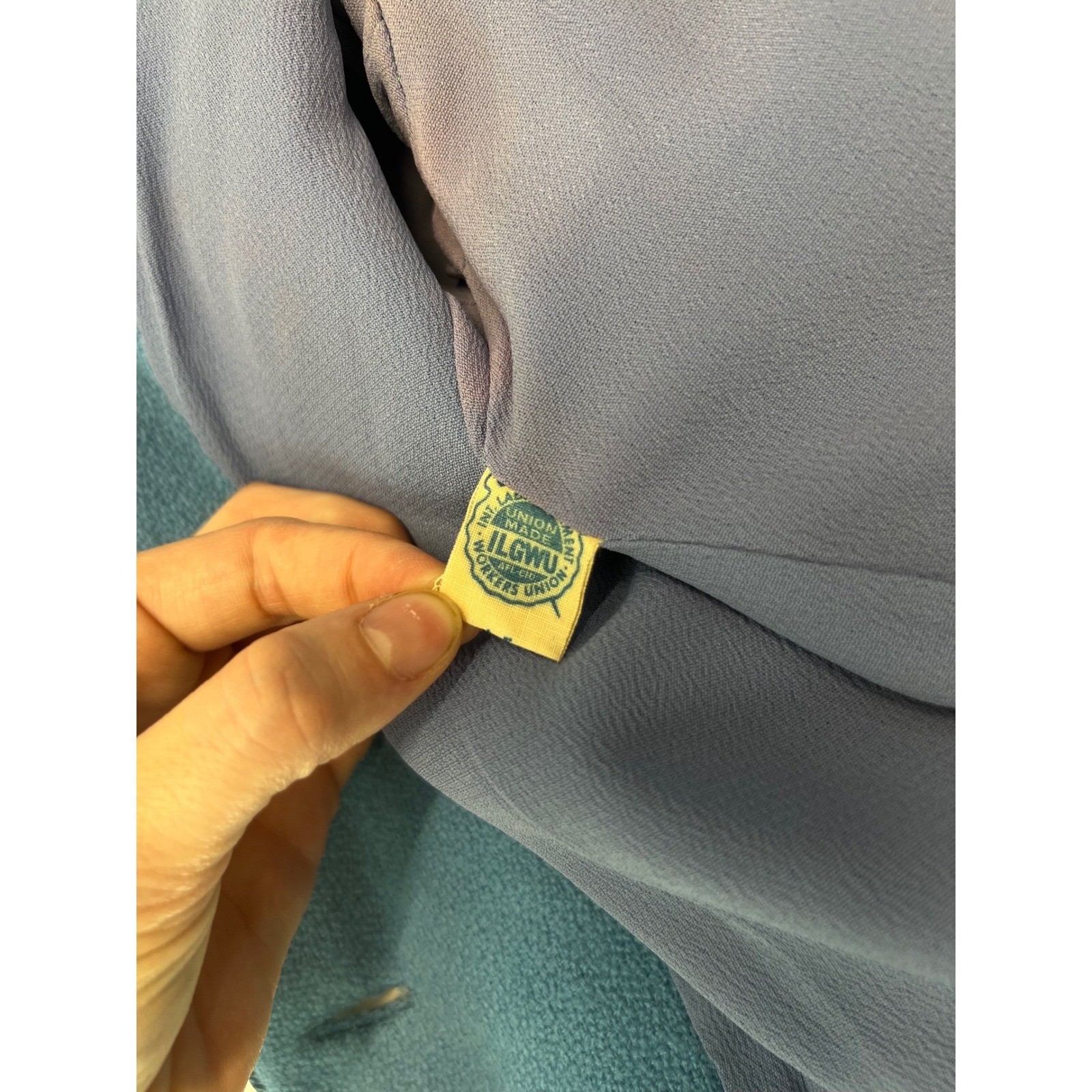 Vintage Maurice Original Blue Skirt Suit Textured Blazer Pencil Skirt Set