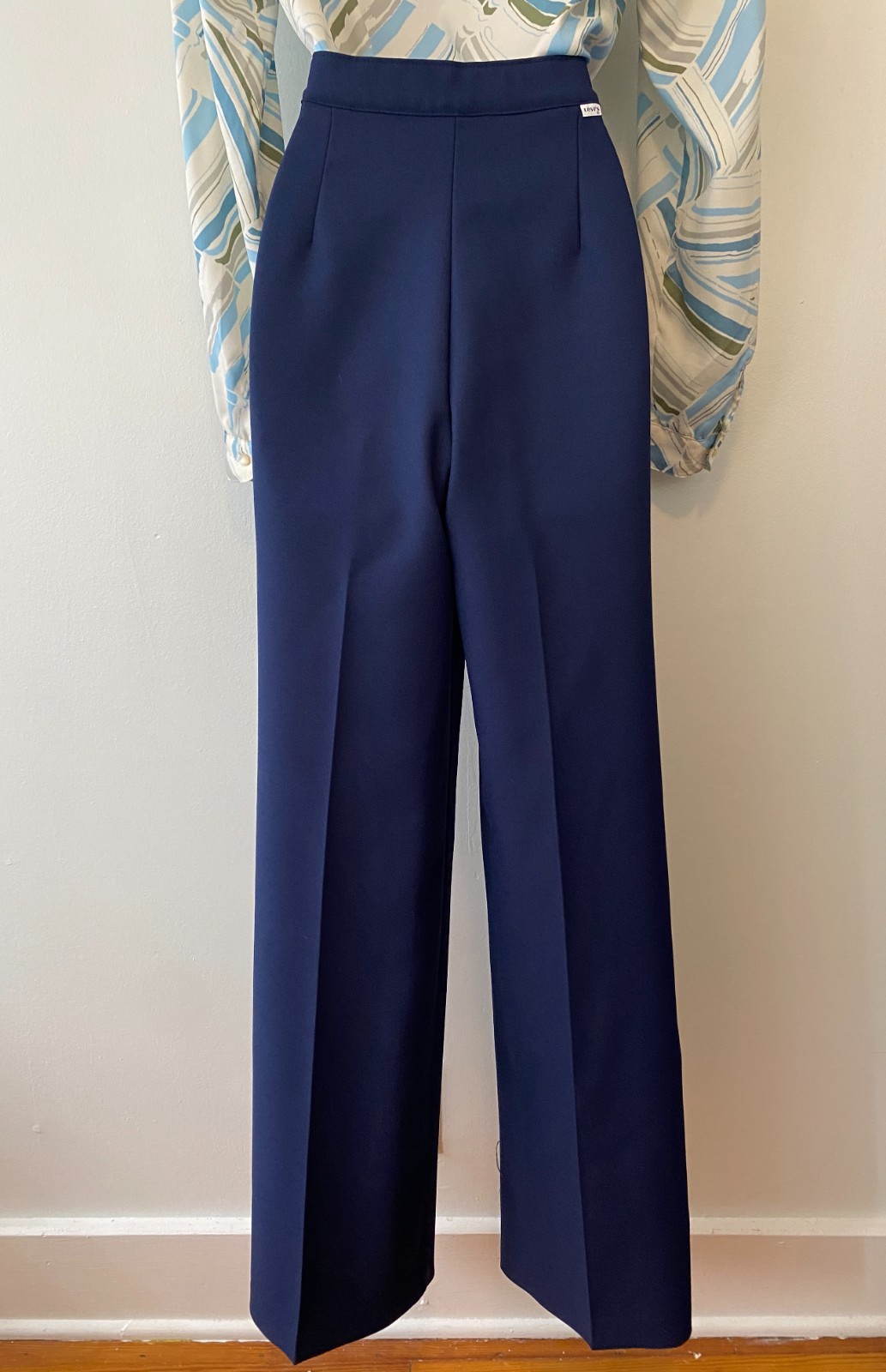 Vintage Levis Bend Over Pant Womens Straight Leg Vtg 14 Blue Trousers 28×33