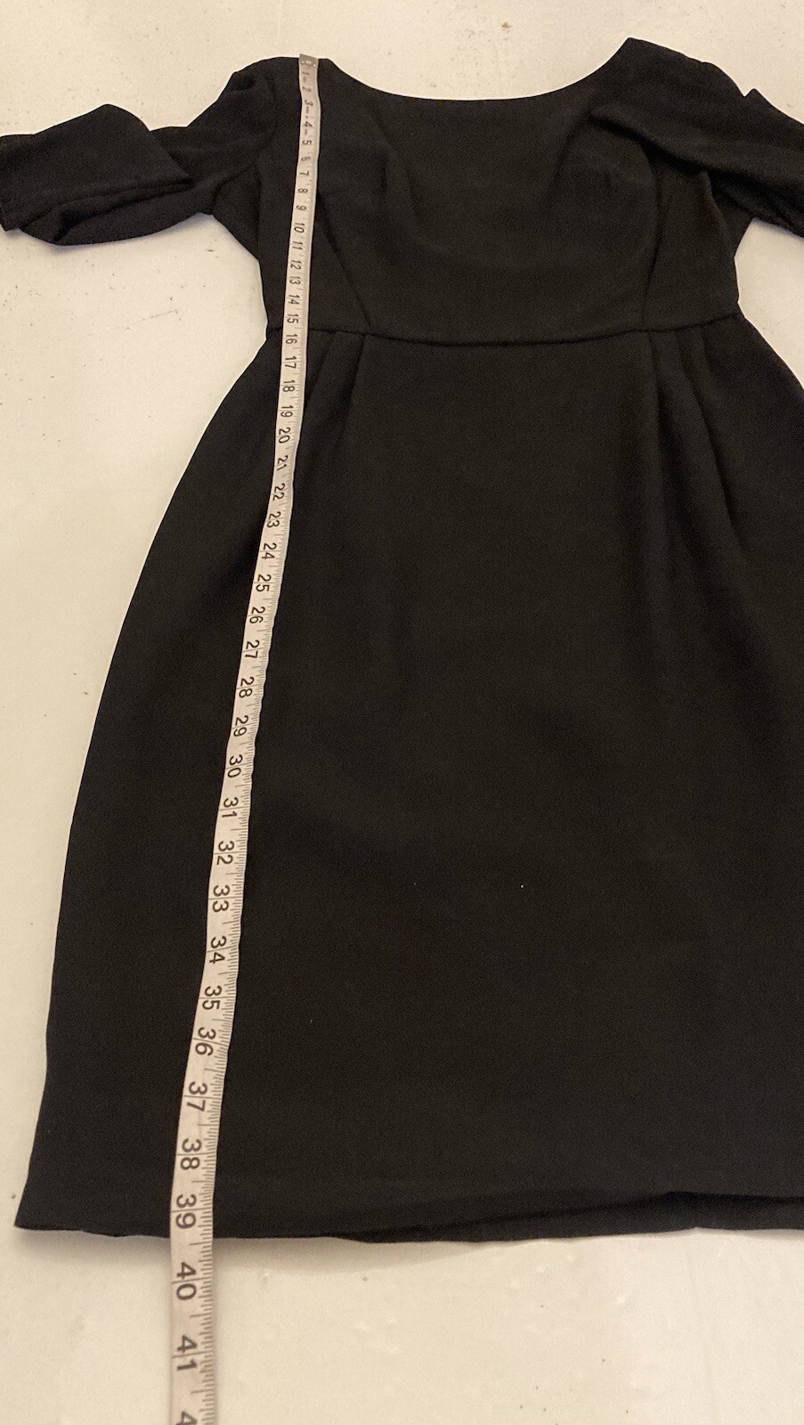 Vintage Another Ann Barry Jr Dress Size 13 Black Draped Back Zippers 60s Goth