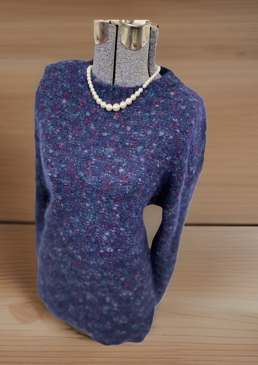 Vintage Sweater Size XL 1980s Paul Harris Made With Mohair Multicolor Flecked EX