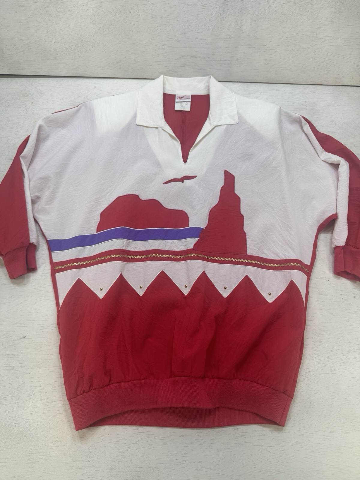 80’s Vintage G.W. A Division Of Graff Women’s Abstract Desert Landscape S Shirt