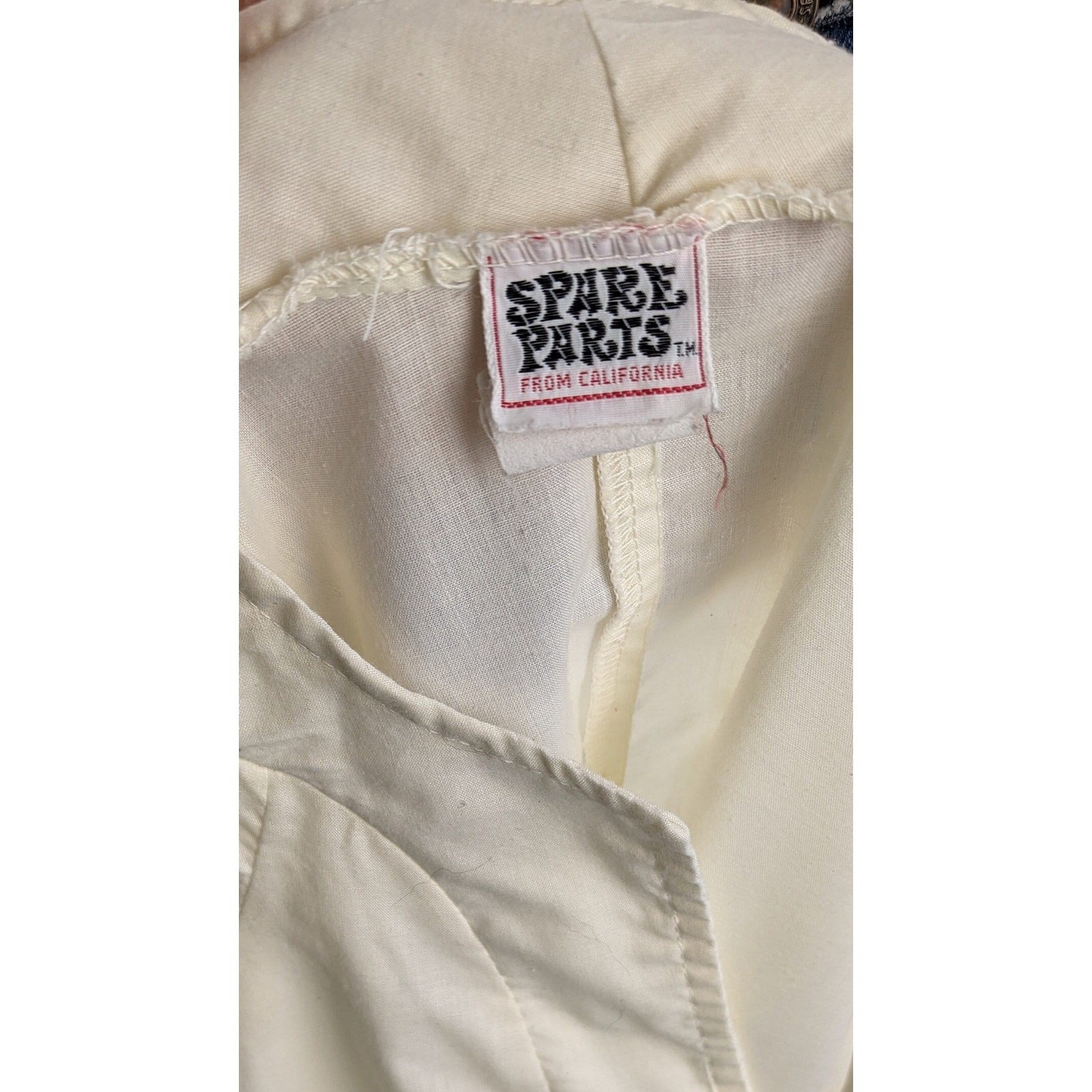 Spare Parts California vintage embroidered cotton top 70s hippie blouse pockets