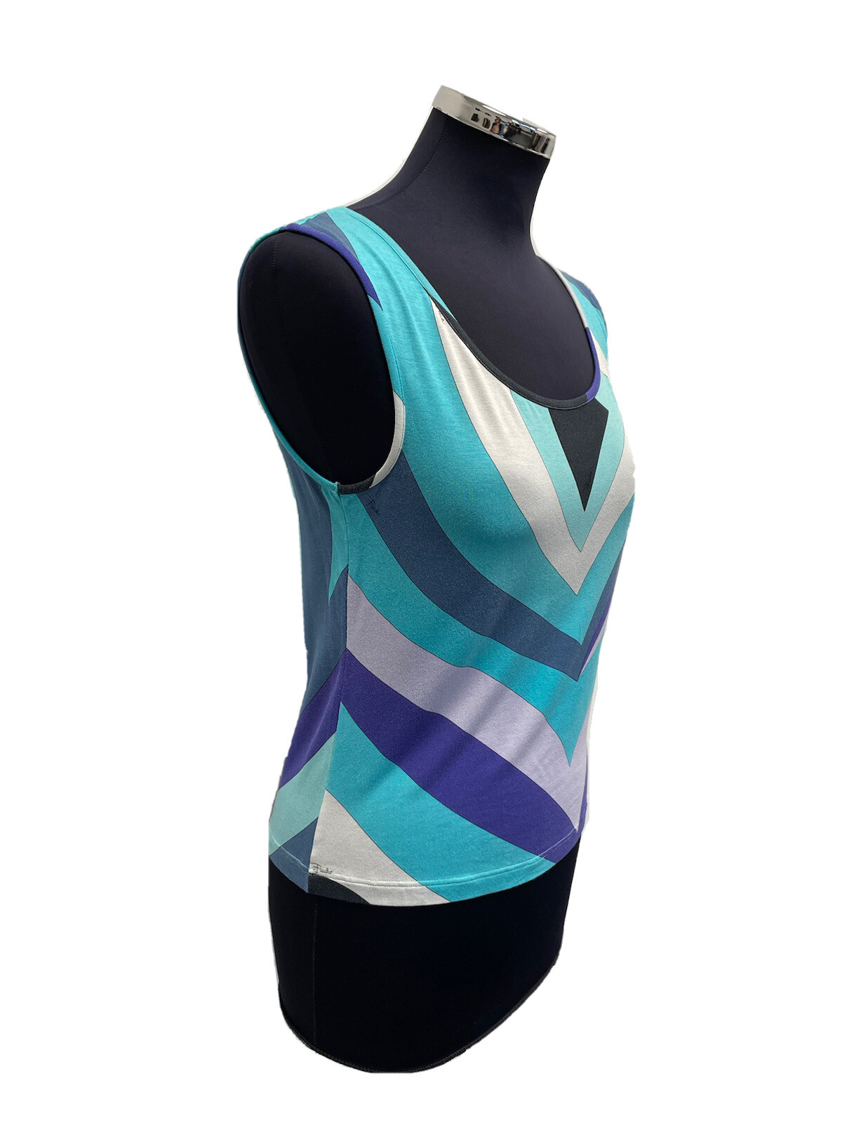 EMILIO PUCCI JERSEY TOP WOMEN SHIRT SHIRT VINTAGE JHA292