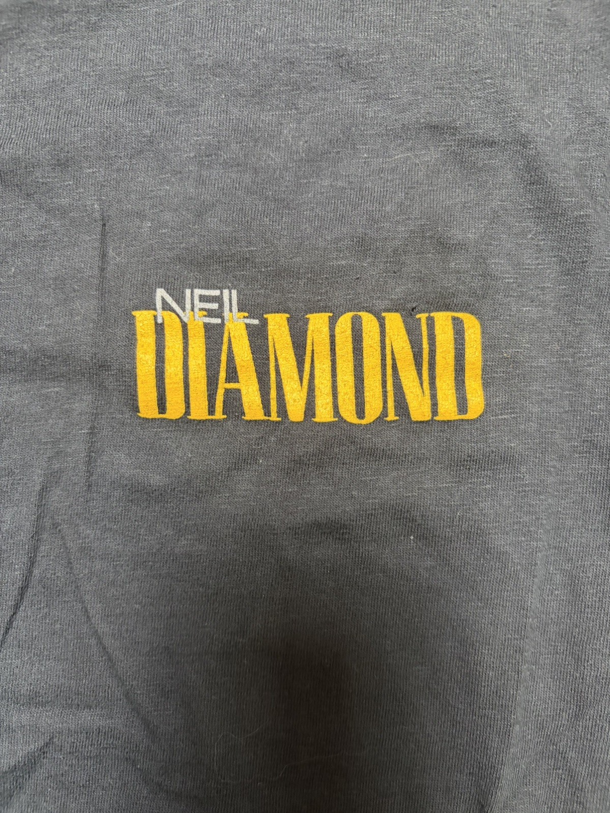 Vintage 80s Single Stitch T-Shirt Neil Diamond Sz M Black