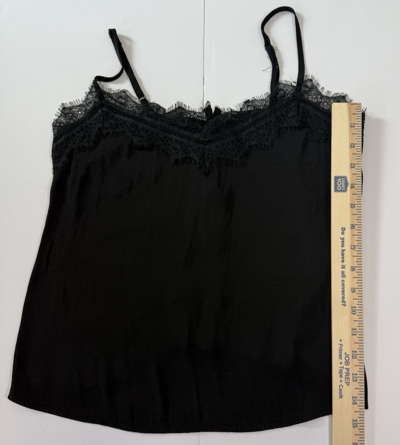 Hollister Black Adjustable Spaghetti straps Camisole XS Lace Trim Button Back