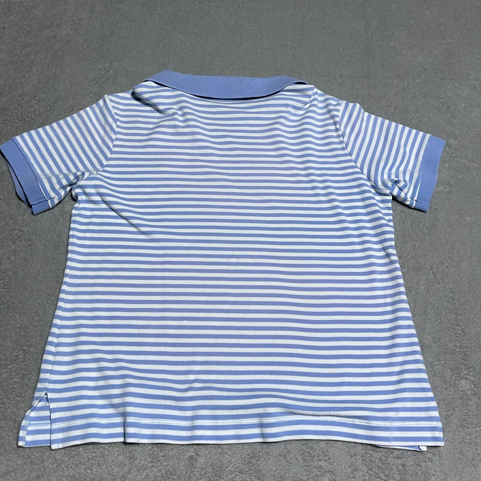 Vintage Carriage Court Polo Shirt Womens Medium Striped Short Sleeve Activewear