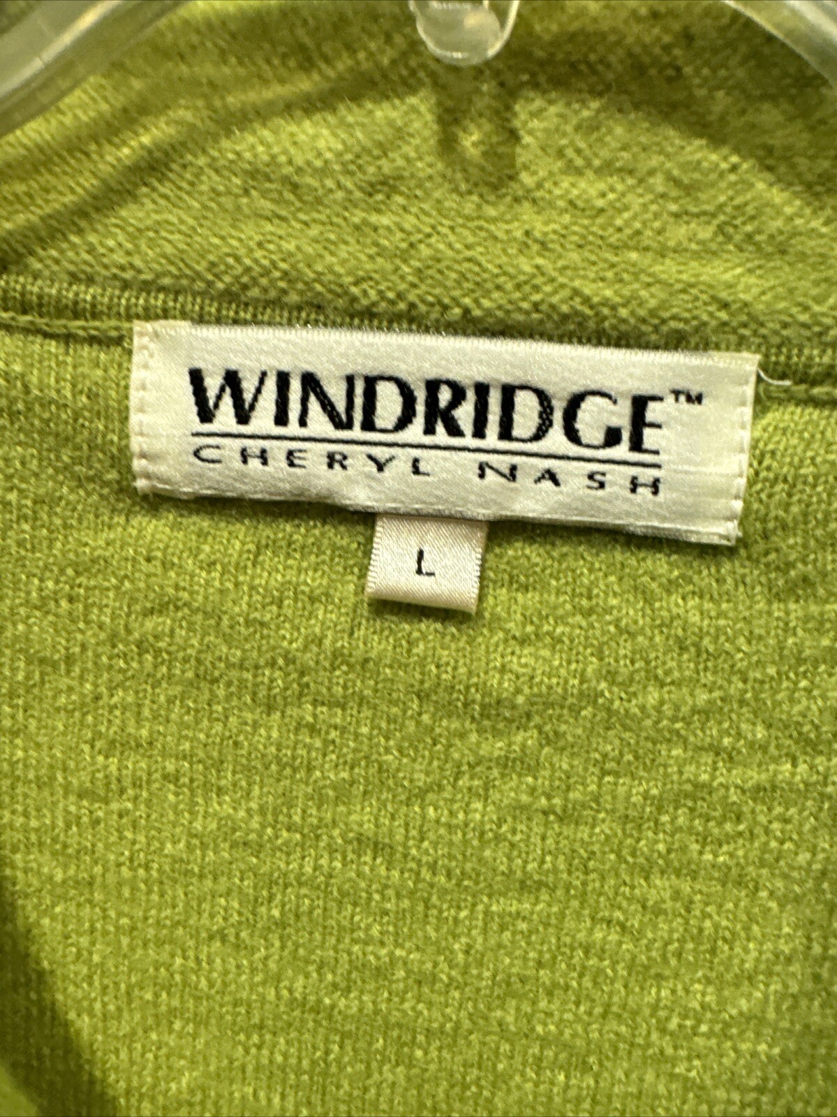 L Wool Jacket, Lime, Vintage 1980’s, Windridge Cheryl Nash, 100% Merino Wool
