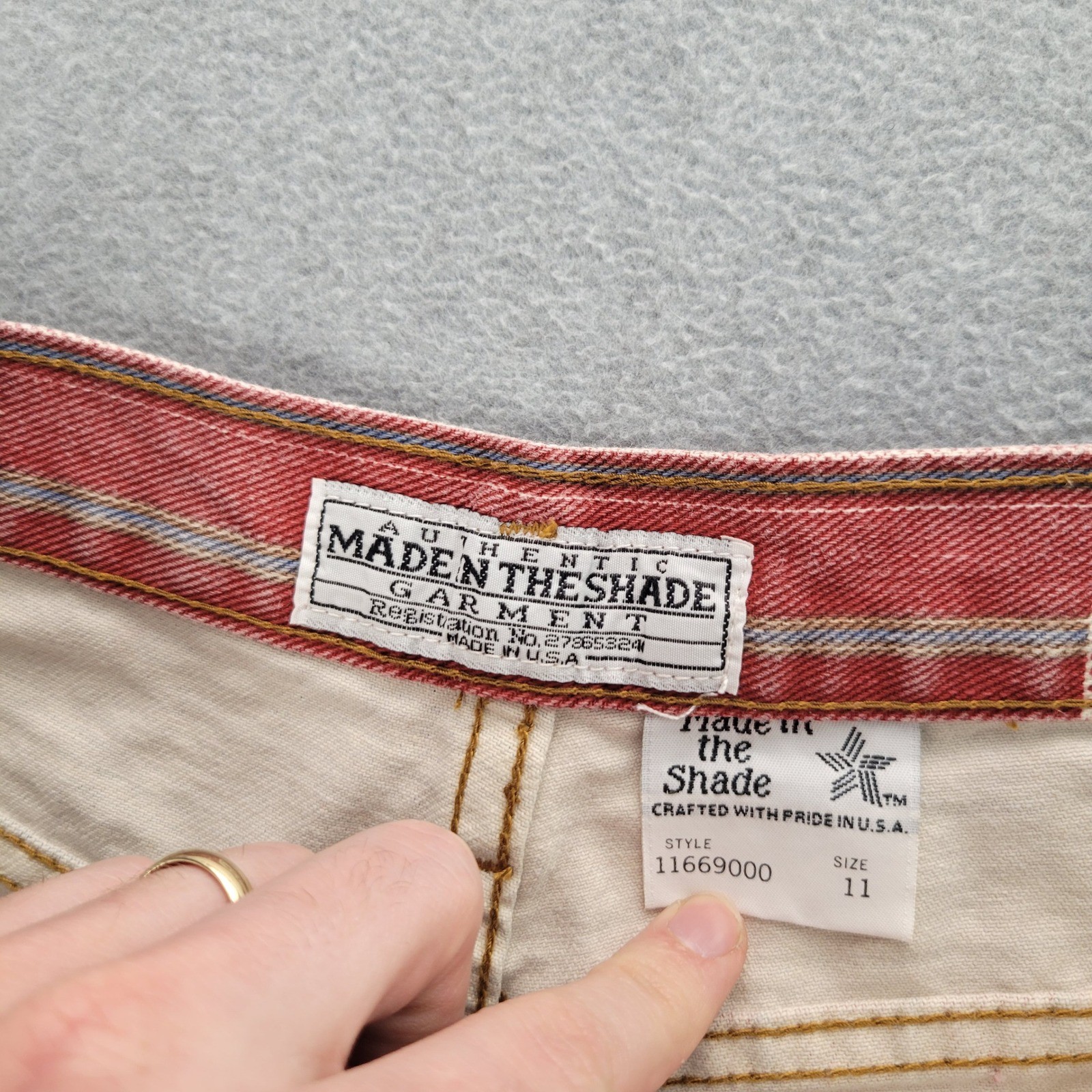 Made In The Shade Patchwork Shorts Womens 11 Multicolor Striped High Rise VTG