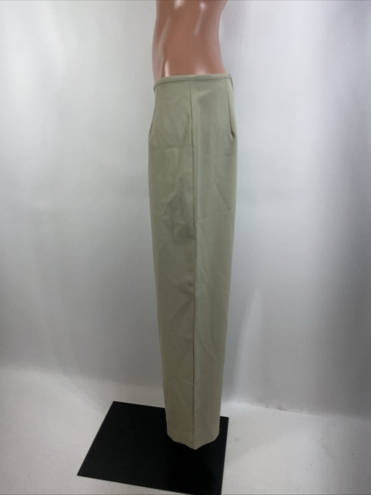 Vintage 90s y2k City Triangles Beige Olive 2pc Pant Tank Suit Set Office Career