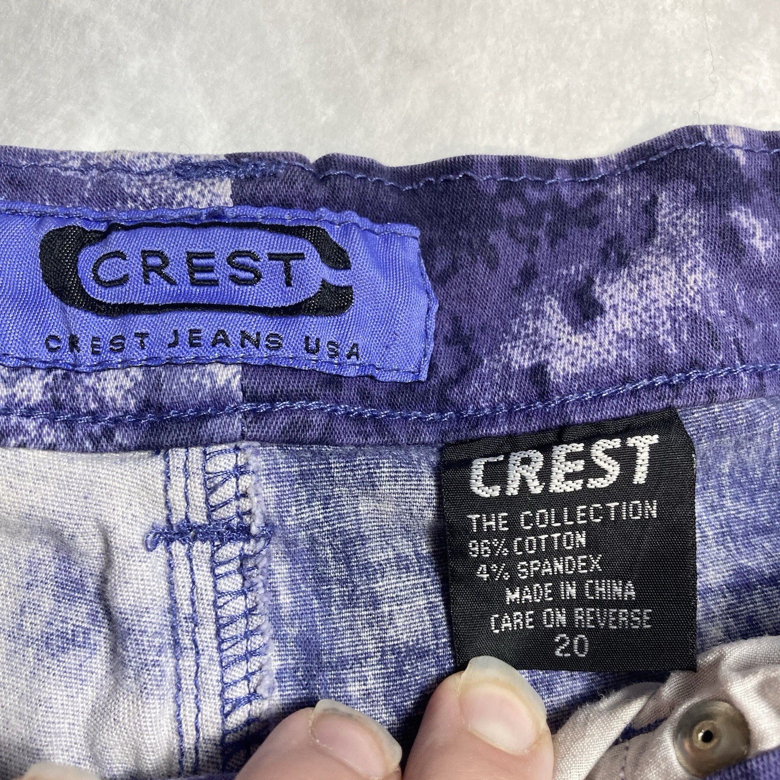 VTG Purple Crest Denim Jacket Jeans Set 90s Stretch Sz 2X -20 Acid Wash Urban