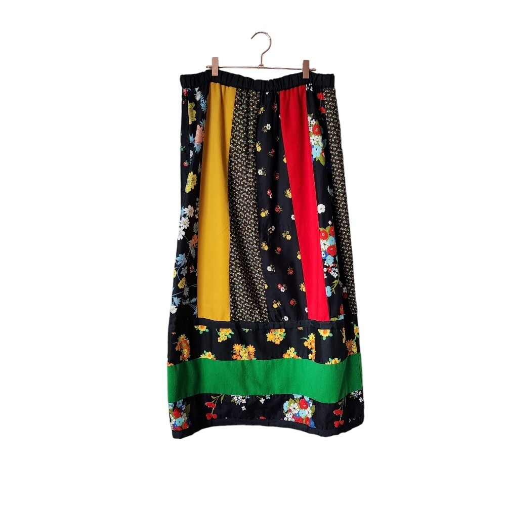 MR. HANK x VINTAGE Cottagecore patchwork 70’s floral maxi skirt moody floral
