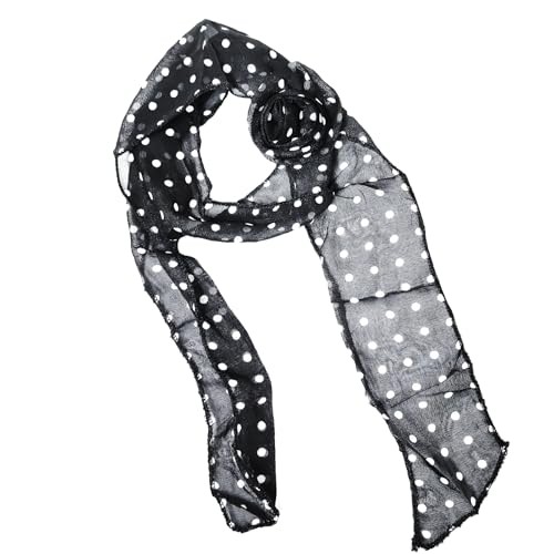 Lace long silk scarf fluttering belt female spring and Black Flower Silk Scarf