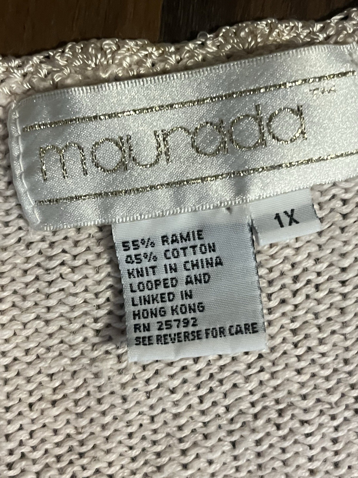 Vintage 1980s Pink Maurada Sweater Ramie/Cotton Beaded Embellished Grandmacore