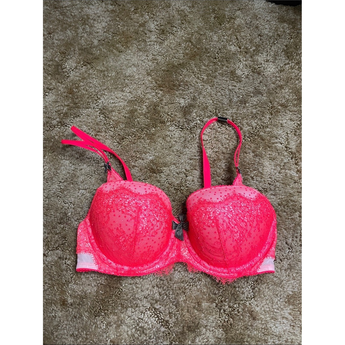 Vintage Victoria’s Secret 2013 NEW Very Sexy Balconnet Pink Lace Bra Size 36D