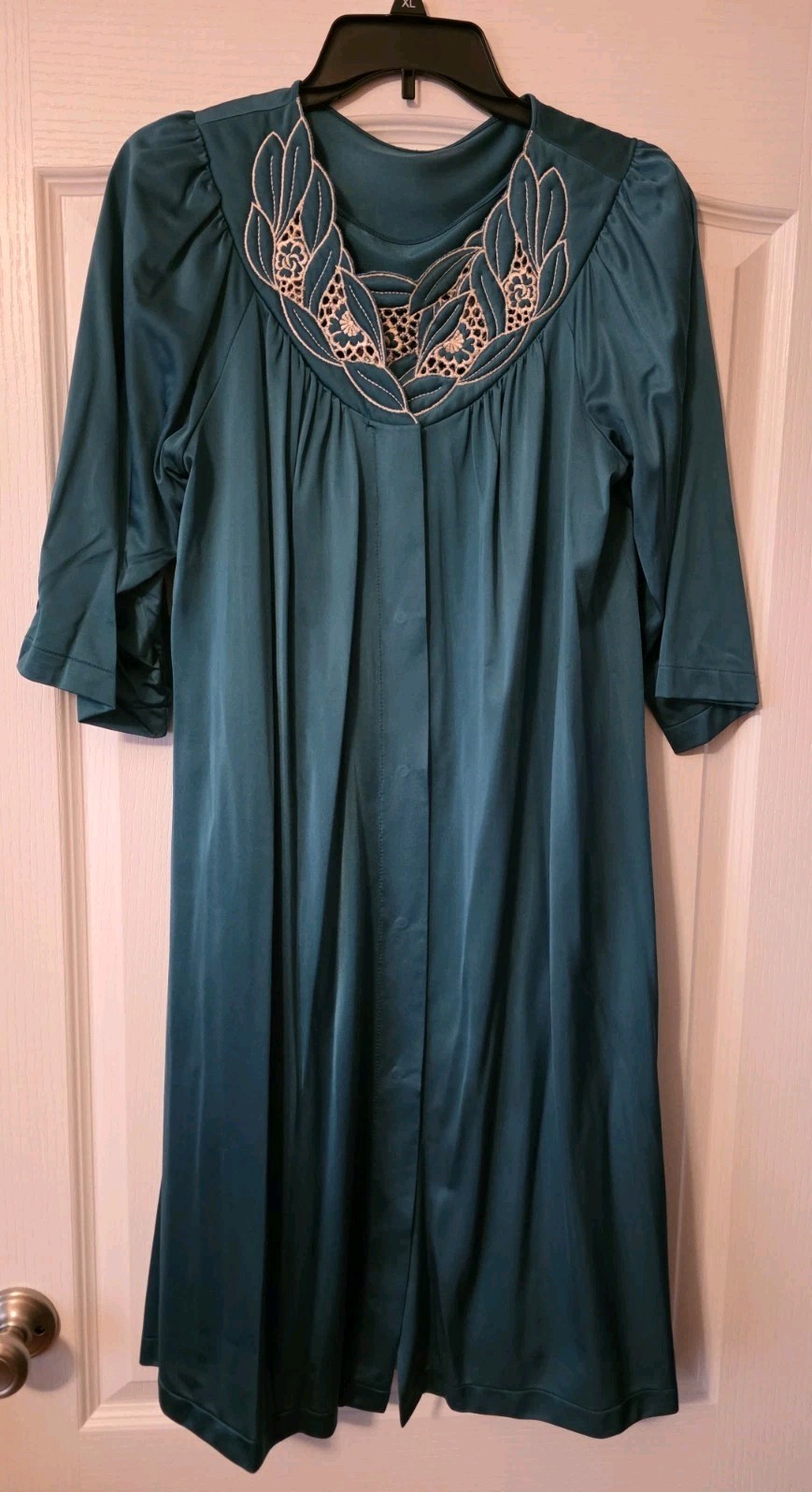 Vintage 2 Piece Shadowline Nightgown Robe Set Nylon *Size Medium*