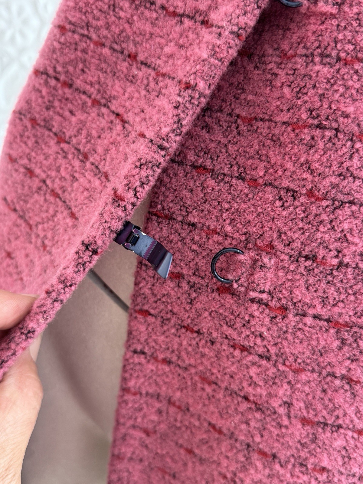 Vintage 1980s Carlisle Jacket-Pink-Fluffy-Business Casual-Outerwear-Medium/Large