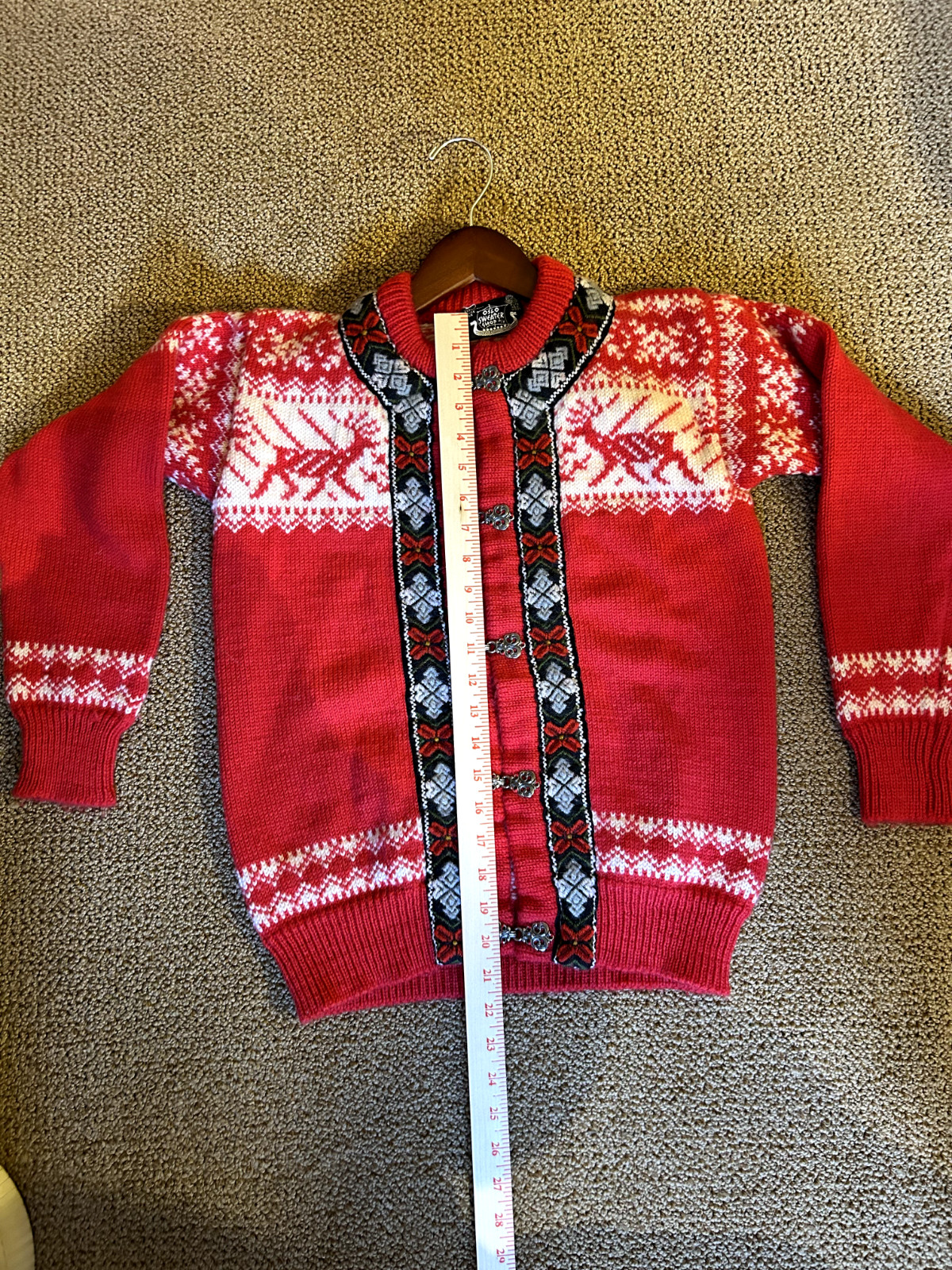 Vintage Dale of Norway, made for Oslo Sweater Shop Sweater Red/ White Size 40