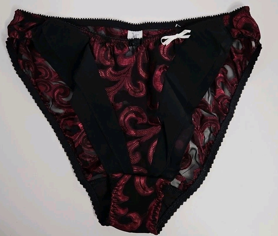 Vtg Oscar De La Renta Panties Filigree Hi-Cut Medium Union Made USA 21150