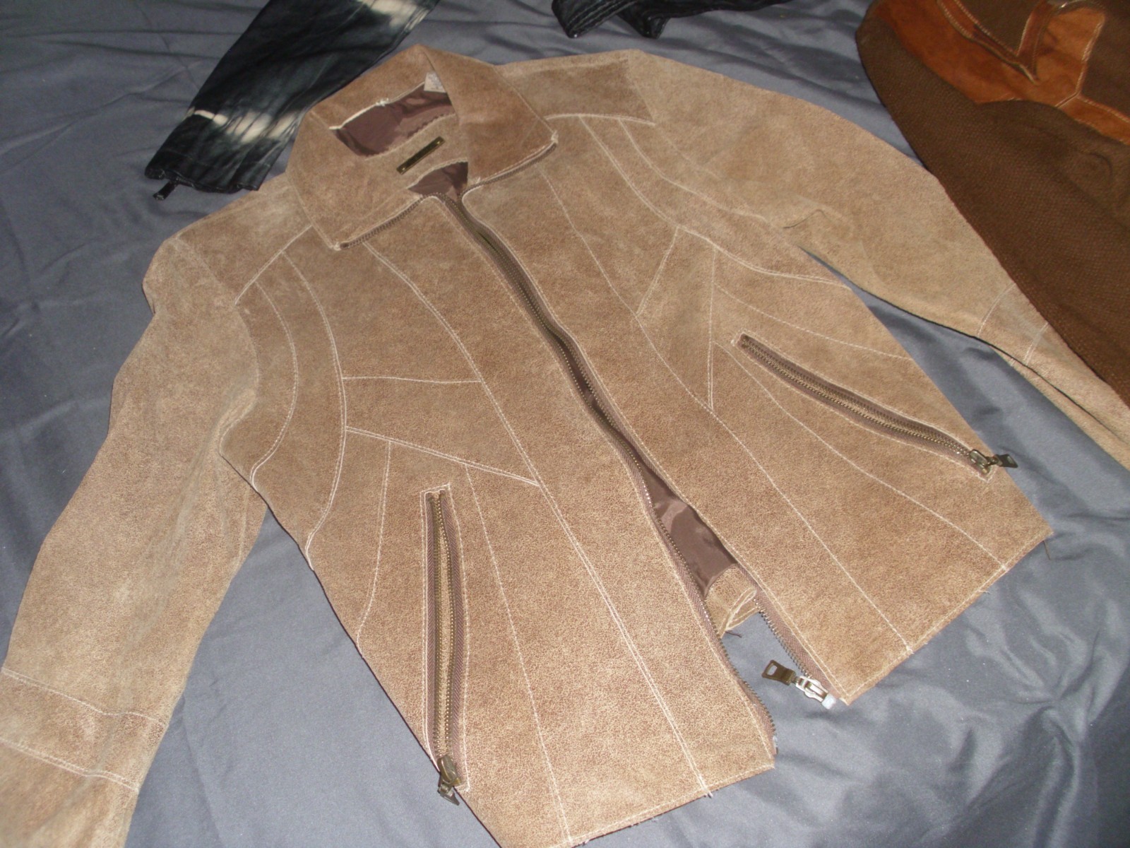 Lot of 3 Vintage Mont.Ward Orlon Acrylic Swet.Rock & Republic, i e Leather Coats