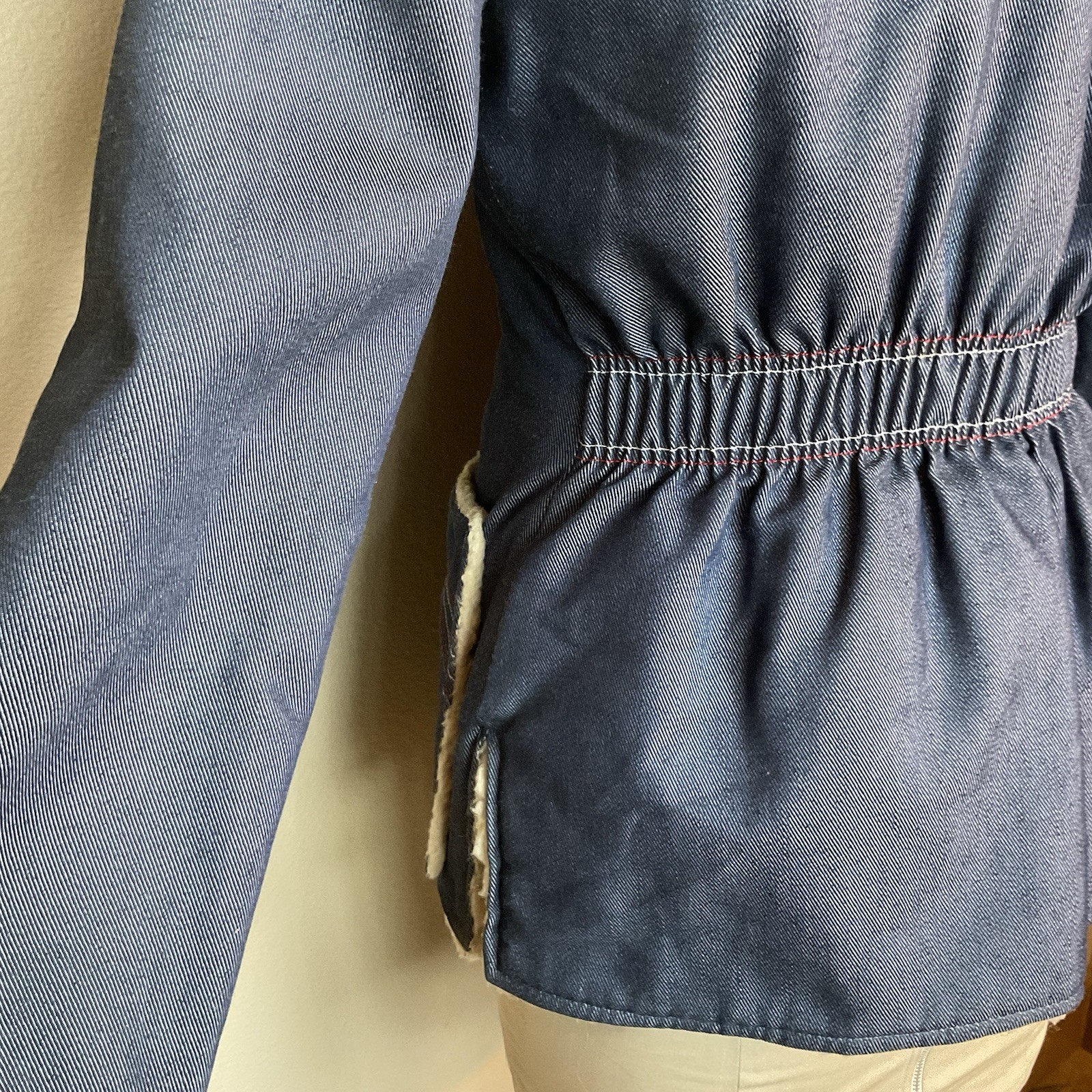 Prior Westerns Denver Womens Vintage Denim And Sheering 1960-1970? Chore Coat