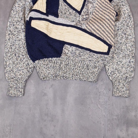 Vintage 1990’s Nannel Tri Blend Coogi Style 3D Pattern Knitted Crewneck Sweater