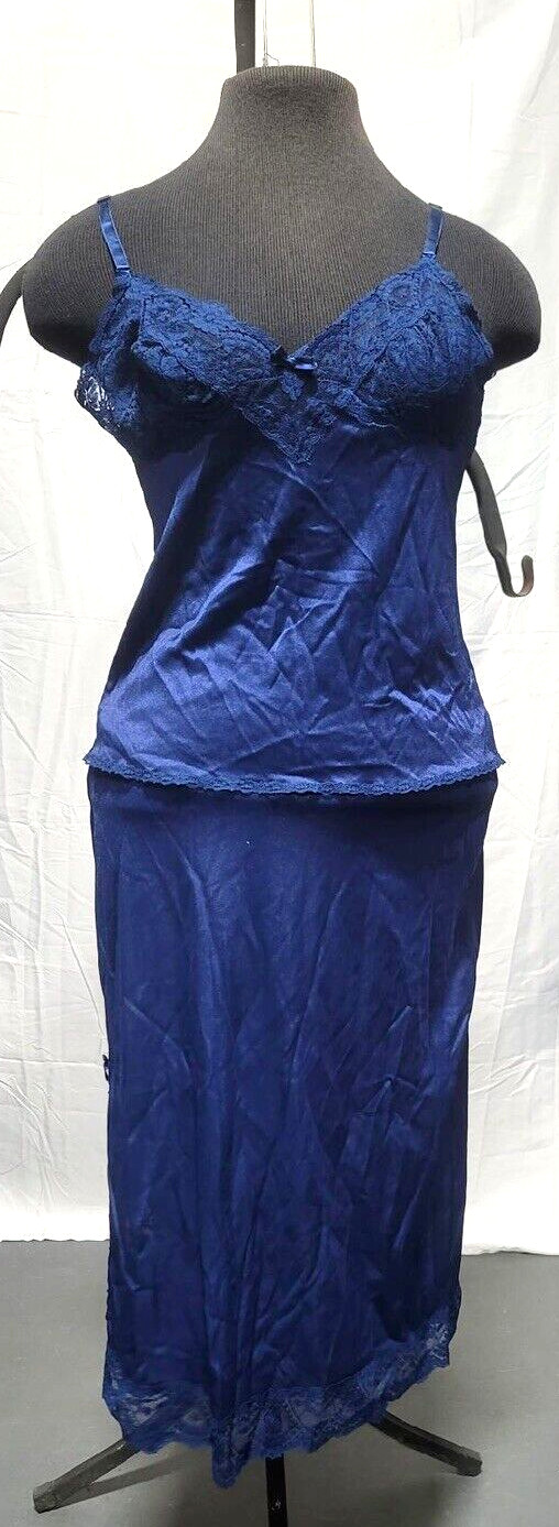 Blue Slips Vintage Bestform Size 32 Camisole & Slip Set Nylon & Lace Style 1318