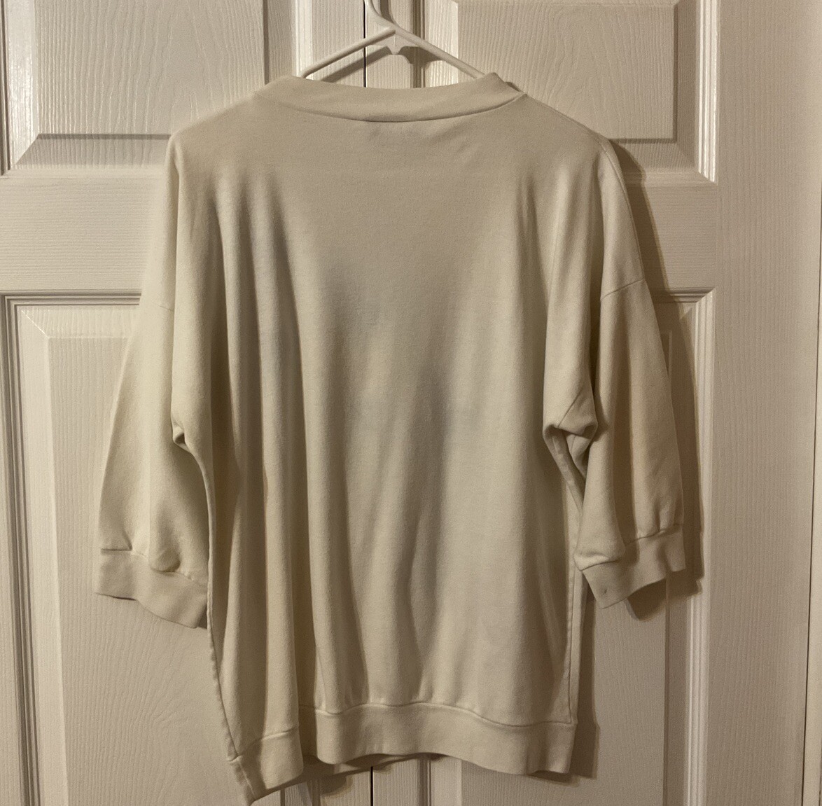 Vintage 1980’s Puff Glitter Paint Print Shirt by You Look Great Signed Valerie