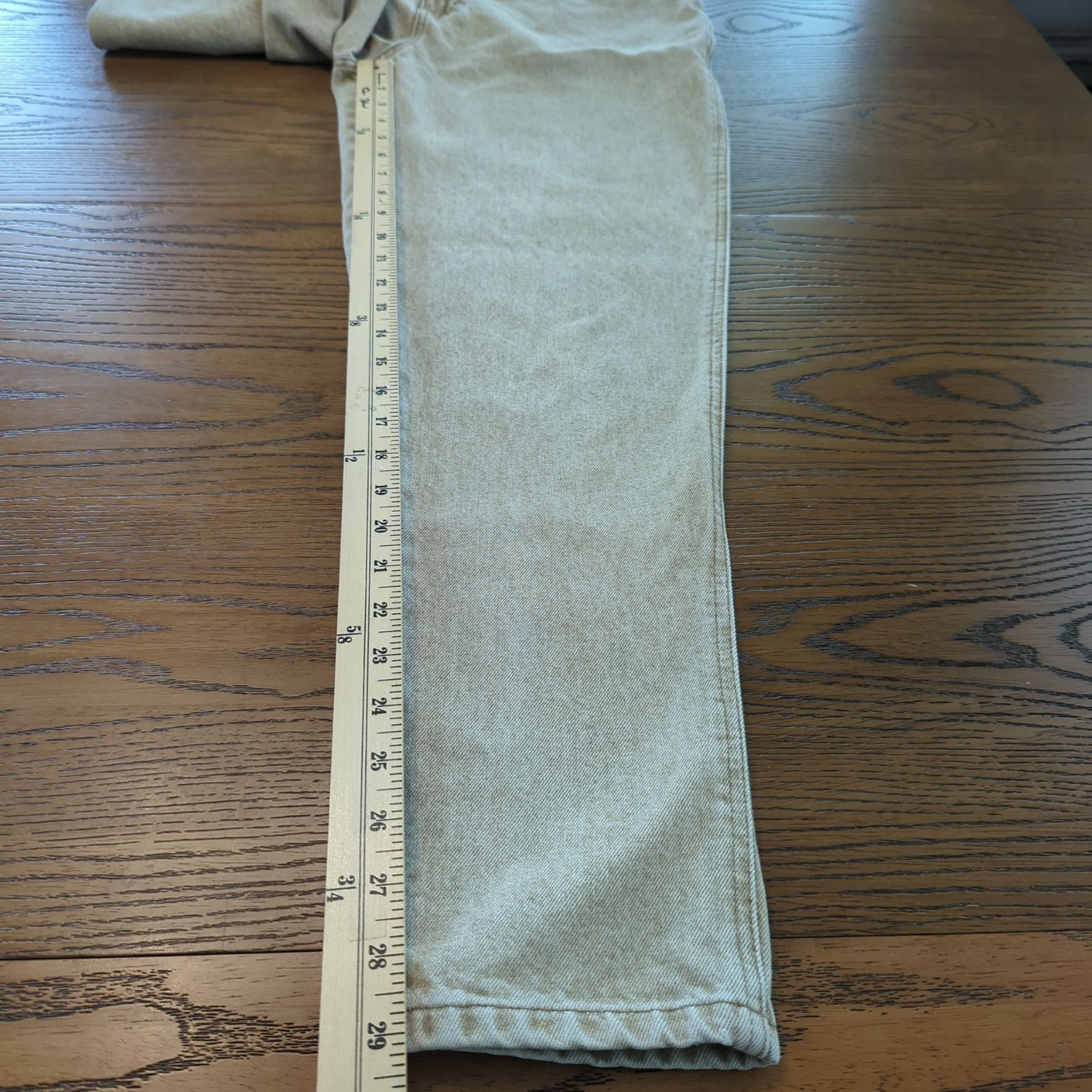 Vintage Bill Blass Women’s Beige Jeans size 14 High-waisted Tapered Mom Jeans