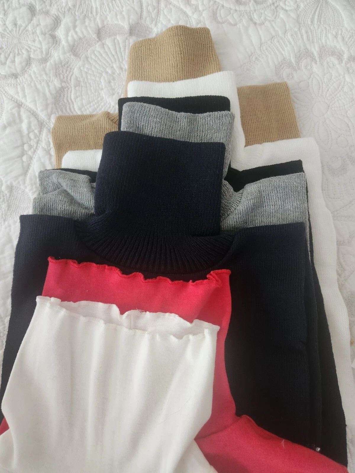 VINTAGE – 5 TURTLENECK DICKIY – 100% ACRYLIC SOFT KNIT And 2 100% Cotton