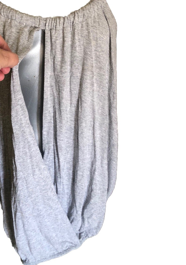 Vintage Light gray Sexy Macrame Open Woven Jersey Top